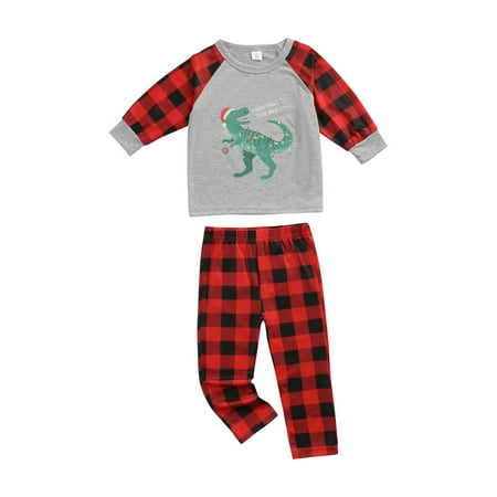Tretra Christmas Sleepwear Set Family Matching Nightwear Dinosaur Plaid Print O-Neck Long Sleeve Tops Pajamas Trousers Homewear Outfits
Tretra Christmas Sleepwear Set Family Matching Nightwear Dinosaur Plaid Print O-Neck Long Sleeve Tops Pajamas Trousers Homewear Outfits