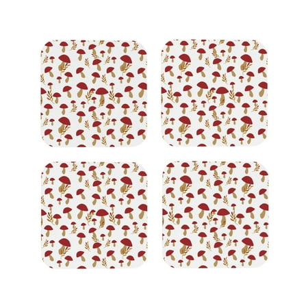 Leather Coasters with Heat-resistant for Drinks Red mushroom Cup Coasters Cup Pad Mat for Tabletop Protection Coffee Table Office Desk and Housewarming Gift
Leather Coasters with Heat-resistant for Drinks Red mushroom Cup Coasters Cup Pad Mat for Tabletop Protection Coffee Table Office Desk and Housewarming Gift