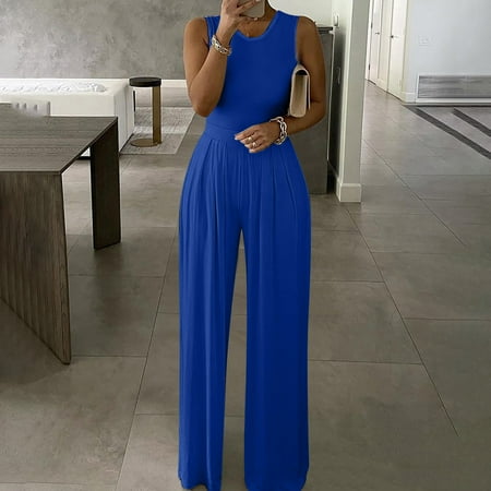 fnhpitd Women s Summer Jumpsuits Casual Sleeveless Jumpsuit Drawstring Elasitic Waist Romper Pajama
fnhpitd Women s Summer Jumpsuits Casual Sleeveless Jumpsuit Drawstring Elasitic Waist Romper Pajama