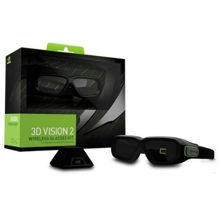 nVIDIA 3D Vision 2 Wireless Glasses Kit - For Monitor, Notebook, All-in-One PC, Projector, Television - Active Shutter - 15 ft - Infrared - Battery Rechargeable