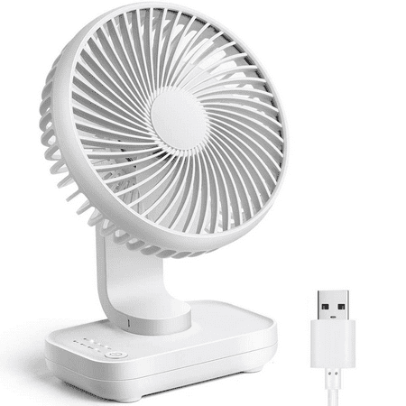 Small Desk Fan Quiet Portable Fan Rechargeable Battery Operated Personal Fan for Home Office Bedroom Desktop Table 4 Speeds-White
Small Desk Fan Quiet Portable Fan Rechargeable Battery Operated Personal Fan for Home Office Bedroom Desktop Table 4 Speeds-White