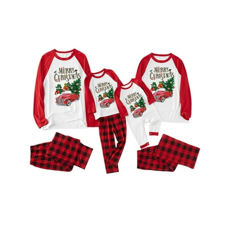 Frontwalk Matching Family Pajamas Sets Christmas PJs Long Sleeve Tee and Plaid Pants Loungewear Red Baby 18M (18-24M)
Frontwalk Matching Family Pajamas Sets Christmas PJs Long Sleeve Tee and Plaid Pants Loungewear Red Baby 18M (18-24M)