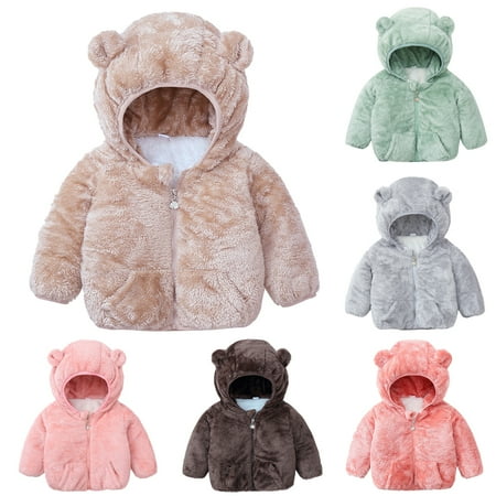GYRATEDREAM Toddler Baby Boys Girls Plush Jacket Long Sleeve Solid Windproof Zipper Hooded Coat Kids Warm Fall Winter Clothes 2 Months- 5 Years
GYRATEDREAM Toddler Baby Boys Girls Plush Jacket Long Sleeve Solid Windproof Zipper Hooded Coat Kids Warm Fall Winter Clothes 2 Months- 5 Years