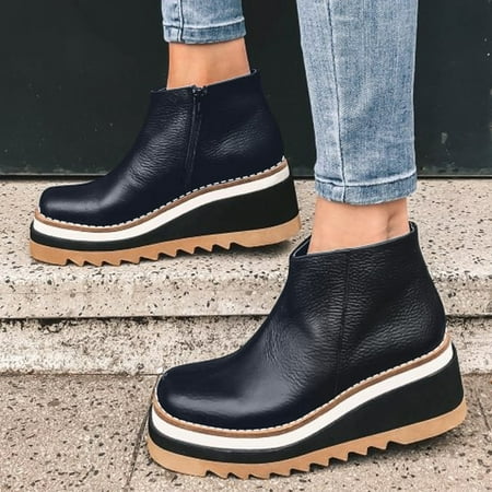 Midewhik Women s Side Color Plus Heel Boots Wedge Zipper Size Fashion Solid Ankle Platform women s boots
Midewhik Women s Side Color Plus Heel Boots Wedge Zipper Size Fashion Solid Ankle Platform women s boots