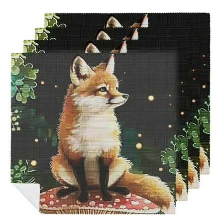 JRXY Fox Mushroom Fantasy Art Cloth Napkin Reusable Party Dinner Decoration Washable Napkins 6 PCS
JRXY Fox Mushroom Fantasy Art Cloth Napkin Reusable Party Dinner Decoration Washable Napkins 6 PCS