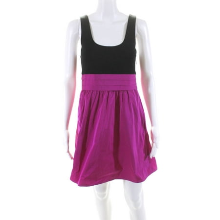 Pre-owned|Theory Womens Scoop Neck Pleated Waist Dress Pink Size 4