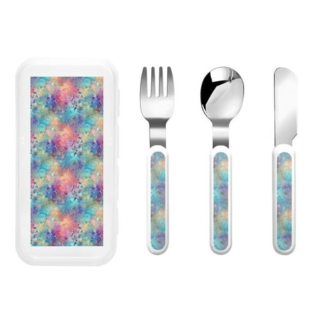 Easygdp blue pink colorful cracked texture 3-Piece Flatware Set Kids Silverware Stainless Steel Toddler Kids Utensils Safe for Preschooler Children
Easygdp blue pink colorful cracked texture 3-Piece Flatware Set Kids Silverware Stainless Steel Toddler Kids Utensils Safe for Preschooler Children