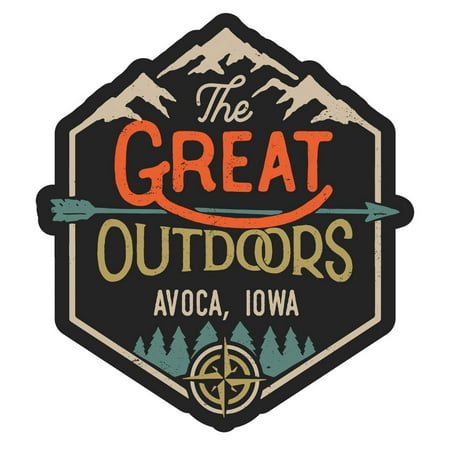 Avoca Iowa The Great Outdoors Design 4-Inch Fridge Magnet