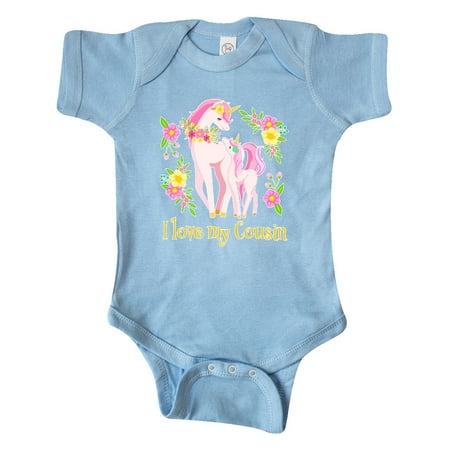 Inktastic I Love My Cousin Unicorn with Pink and Yellow Flowers Gift Baby Boy or Baby Girl Bodysuit
Inktastic I Love My Cousin Unicorn with Pink and Yellow Flowers Gift Baby Boy or Baby Girl Bodysuit