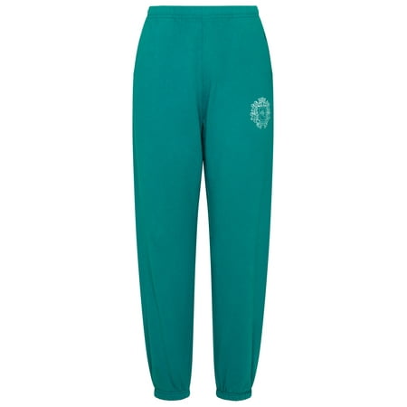 SPORTY & RICH Woman Pantalone Sportivo In Cotone Verde Acqua