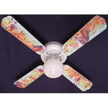 New HORSES HORSE EQUESTRIAN Ceiling Fan 42