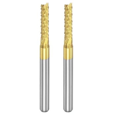 Uxcell 1/8 Shank 2.6mm x 12mm Titanium Coated Carbide End Mill CNC Router Bits 2 Pack
Uxcell 1/8 Shank 2.6mm x 12mm Titanium Coated Carbide End Mill CNC Router Bits 2 Pack
