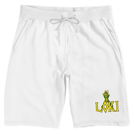 Marvel Universe Loki Men’s White Sleep Pajama Shorts