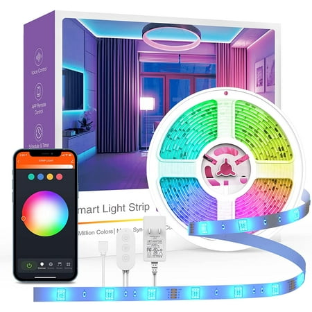 SL2 Upgrade Smart LED Strip Lights 16.4ft RGB Light Compatible with Alexa Go_sund App Control Music Sync Color Changing Dimmable Lights Party Bedroom TV Light Decor WiFi 2.4Ghz
SL2 Upgrade Smart LED Strip Lights 16.4ft RGB Light Compatible with Alexa Go_sund App Control Music Sync Color Changing Dimmable Lights Party Bedroom TV Light Decor WiFi 2.4Ghz