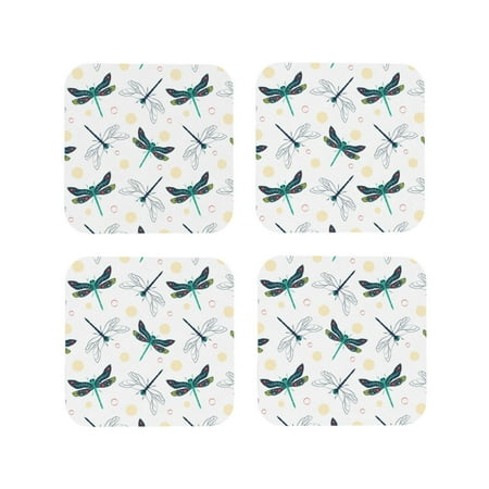 Drink Coasters Set of 4 Dots Dragonfly Leather Coasters for Coffee Table Protector Heat Resistant Cute Coasters for Home Decor Housewarming Gifts Bar Kitchen 4 Inch Square
Drink Coasters Set of 4 Dots Dragonfly Leather Coasters for Coffee Table Protector Heat Resistant Cute Coasters for Home Decor Housewarming Gifts Bar Kitchen 4 Inch Square