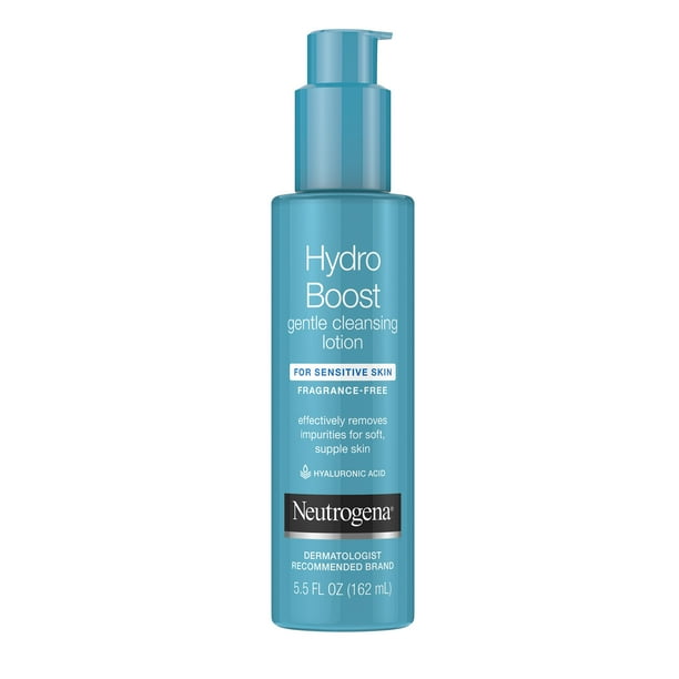 Neutrogena Hydro Boost Lotion Facial Cleanser, Sensitive Skin, Soothing, 5 fl oz