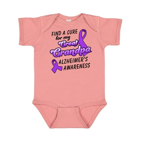 Inktastic Alzheimer s Awareness Find a Cure for my Great Grandpa Gift Baby Boy or Baby Girl Bodysuit
Inktastic Alzheimer s Awareness Find a Cure for my Great Grandpa Gift Baby Boy or Baby Girl Bodysuit