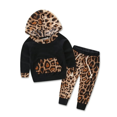 CenturyX 0-24M New Born Baby Clothes Set Unisex Leopard Pullover Hooded Coat + Pants 2pcs Set Baby Boys Girls Set Hoodies Outfit Suits Black 12-18Months
CenturyX 0-24M New Born Baby Clothes Set Unisex Leopard Pullover Hooded Coat + Pants 2pcs Set Baby Boys Girls Set Hoodies Outfit Suits Black 12-18Months