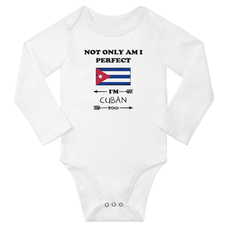 Not Only am i Perfect I m Cuban Too! Baby Long Sleeve Bodysuit (White 6 Months)
Not Only am i Perfect I m Cuban Too! Baby Long Sleeve Bodysuit (White 6 Months)