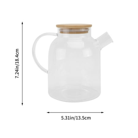 1pc Heat Resistant Glass Teapot Practical Glass Tea Kettle (Transparency)