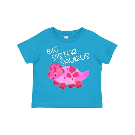 Inktastic Big Sister Saurus Gift Toddler Toddler Girl T-Shirt