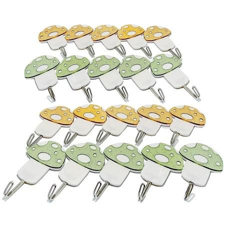 20-Pack Wall Hooks 5lb(Max) Cute Mushroom Single Prong Hangers Waterproof and Oilproof Bathroom Kitchen Heavy Duty Self Adhesive Hooks
20-Pack Wall Hooks 5lb(Max) Cute Mushroom Single Prong Hangers Waterproof and Oilproof Bathroom Kitchen Heavy Duty Self Adhesive Hooks