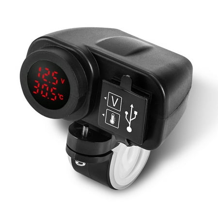 Motorcycle Mobile Phone Charger Waterproof with Switch Voltage Temperature Display Dual USB New
Motorcycle Mobile Phone Charger Waterproof with Switch Voltage Temperature Display Dual USB New