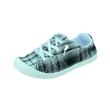 Women s Fashion Sneakers Plaid Canvas Shoes Lace Up Flat Shoes Low Top Walking Running Shoes Casual Tennis Shoes
Women s Fashion Sneakers Plaid Canvas Shoes Lace Up Flat Shoes Low Top Walking Running Shoes Casual Tennis Shoes