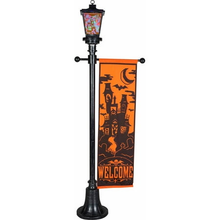 UPC 086786518823 product image for 6' Victorian Lamp Post with Orange Welcome Banner, Fire and Ice | upcitemdb.com