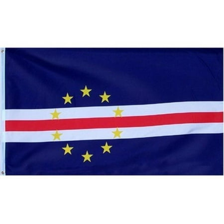 Cape Verde Flag Polyester 3 ft. x 5 ft., Durable Polyester Material By Flags Unlimited,USA