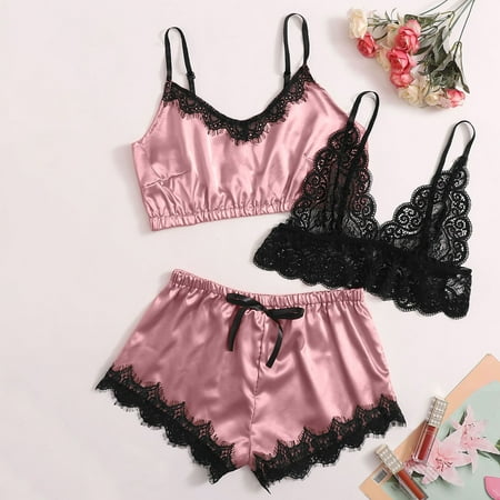 Womens Shorts Clearance Women V-Neck Eyelash Lace Sexy Stain Camisole Pajamas Bowknot Shorts Set
Womens Shorts Clearance Women V-Neck Eyelash Lace Sexy Stain Camisole Pajamas Bowknot Shorts Set