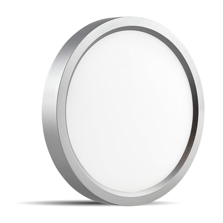 Luxrite 5 Inch LED Flush Mount Ceiling Light, 10W, Nickel Finish, 4000K (Cool White), 600 Lumen, Dimmable, Surface Mount LED Ceiling Light, Wet Rated, Energy Star - Perfect for Kitchen and Bathroom