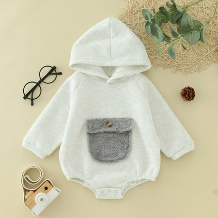 Babys Boys Girls Winter Long Sleeve Hoodie Romper Bodysuit Clothes Solid Colour Pocket
Babys Boys Girls Winter Long Sleeve Hoodie Romper Bodysuit Clothes Solid Colour Pocket