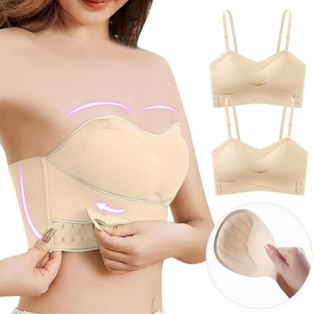Yuelianxi Womens 2PCS Non Slip Front Buckle Detachable Shoulder Strap Bra Chest Pad Underwear
Yuelianxi Womens 2PCS Non Slip Front Buckle Detachable Shoulder Strap Bra Chest Pad Underwear