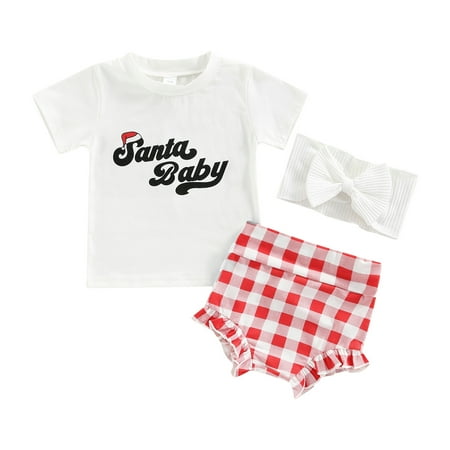 Meihuida Halloween/Xmas Day Baby Girls 3pcs Clothes Sets 0-24M Letter Short Sleeve T Shirts+Plaid Printed Shorts Hairband
Meihuida Halloween/Xmas Day Baby Girls 3pcs Clothes Sets 0-24M Letter Short Sleeve T Shirts+Plaid Printed Shorts Hairband