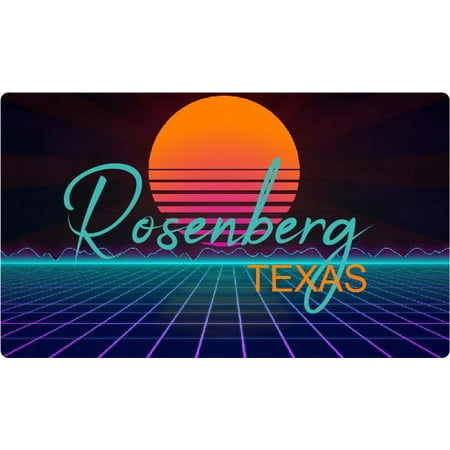 Rosenberg Texas 4 X 2.25-Inch Fridge Magnet Retro Neon Design