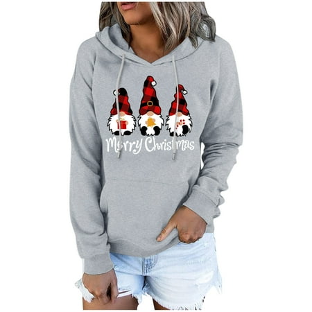 Long Sleeve Hoodies for Womens Santa Gnomes Solid Tunic Hooded Pullover Sweatshirts Autumn Loose Outerwear
Long Sleeve Hoodies for Womens Santa Gnomes Solid Tunic Hooded Pullover Sweatshirts Autumn Loose Outerwear