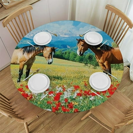FUMJ Horses Flowers Mountains Round Tablecloth Washable for Home Kitchen Outdoor Decoration 100% Polyester Fiber 38 -42
FUMJ Horses Flowers Mountains Round Tablecloth Washable for Home Kitchen Outdoor Decoration 100% Polyester Fiber 38 -42