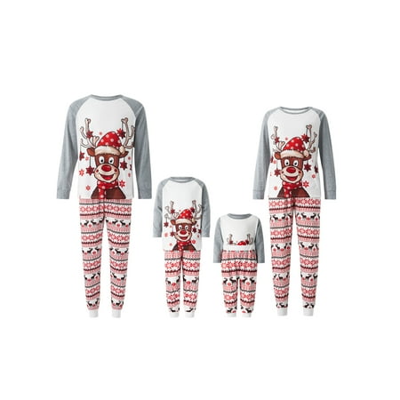 Huakaishijie Christmas Family Matching Pajamas Set Christmas with Elk Print T-shirt and Pants Jammies
Huakaishijie Christmas Family Matching Pajamas Set Christmas with Elk Print T-shirt and Pants Jammies