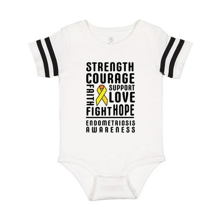 Inktastic Endometriosis Awareness Strength Courage and Support with Yellow Ribbon Gift Baby Boy or Baby Girl Bodysuit
Inktastic Endometriosis Awareness Strength Courage and Support with Yellow Ribbon Gift Baby Boy or Baby Girl Bodysuit