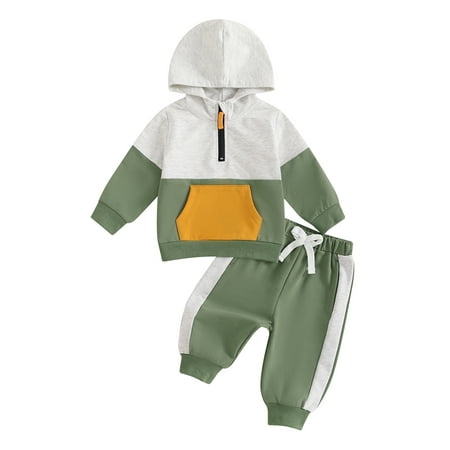 Suagox Baby Boy 2 Piece Fall Outfit Contrast Colors Long Sleeve Hoodie Sweatshirt and Elastic Pants for 3-24 Months and 2-3 Years Toddler
Suagox Baby Boy 2 Piece Fall Outfit Contrast Colors Long Sleeve Hoodie Sweatshirt and Elastic Pants for 3-24 Months and 2-3 Years Toddler