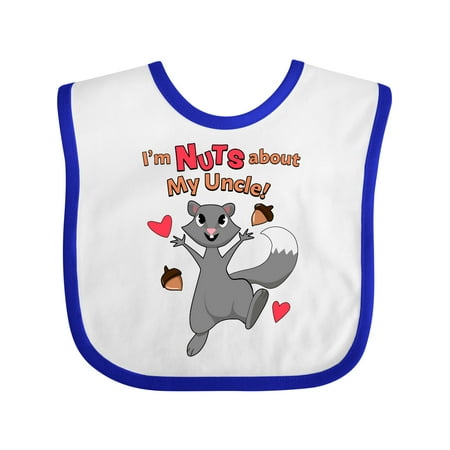 Inktastic I m Nuts About My Uncle Gift Baby Boy or Baby Girl Bib