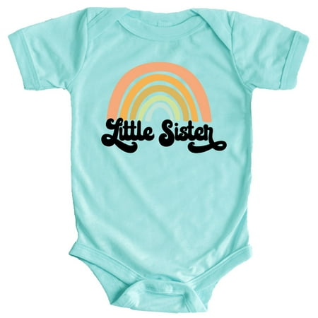 Retro Rainbow Little Sister Sibling Reveal Announcement Bodysuit for Baby Girls Sibling Outfits Chill Bodysuit 6 Months
Retro Rainbow Little Sister Sibling Reveal Announcement Bodysuit for Baby Girls Sibling Outfits Chill Bodysuit 6 Months