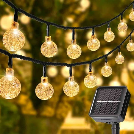 Solar String Lights Outdoor 50 LED 23ft Crystal Globe Light with 8 Lighting Modes Waterproof Solar Powered Patio Lights for Garden Yard Porch Christmas Party Decor
Solar String Lights Outdoor 50 LED 23ft Crystal Globe Light with 8 Lighting Modes Waterproof Solar Powered Patio Lights for Garden Yard Porch Christmas Party Decor