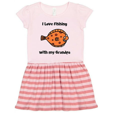 Inktastic Fishing with Grandpa Gift Toddler Girl Dress