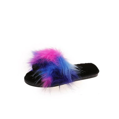 Avamo Women Casual Warm Shoe Open Toe Fuzzy Slippers Bedroom Lightweight Non-slip Blue 8.5-9
Avamo Women Casual Warm Shoe Open Toe Fuzzy Slippers Bedroom Lightweight Non-slip Blue 8.5-9