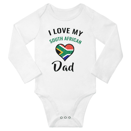 I Love My South African Dad Baby Long Slevve Bodysuit Outfits (White 12-18 Months)
I Love My South African Dad Baby Long Slevve Bodysuit Outfits (White 12-18 Months)