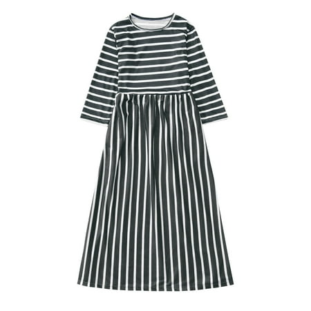Sobgg25 Kids Girls Long Sleeve Striped Prints Princess Dress Child Dresses Size 2-3 Years
Sobgg25 Kids Girls Long Sleeve Striped Prints Princess Dress Child Dresses Size 2-3 Years