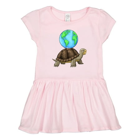 Inktastic Earth Day Turtle with Plant Earth Gift Toddler Girl Dress