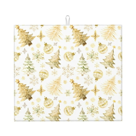 Matuu Gold Christmas Tree for Dish Drying Mat for Kitchen Counter for Kitchen and Dining Kitchen Counter Accessories 16 x18
Matuu Gold Christmas Tree for Dish Drying Mat for Kitchen Counter for Kitchen and Dining Kitchen Counter Accessories 16 x18
